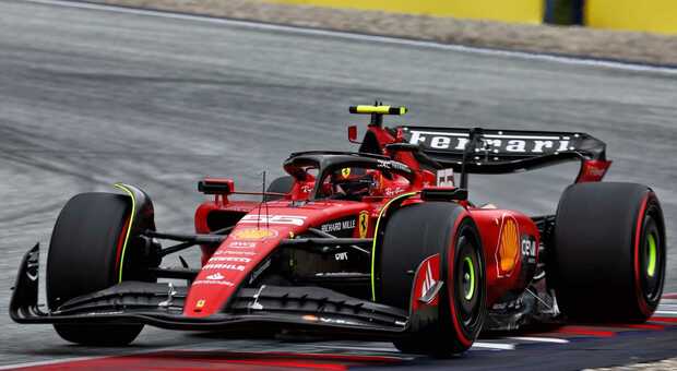 La Ferrari di Carlos Sainz al Red Bull Ring