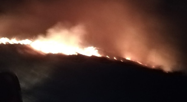 Boschi in fiamme sul Col Visentin: linea di fuoco di 800 metri