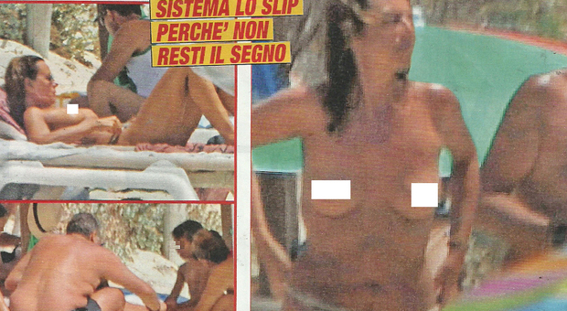 Paola Perego in topless col marito Lucio Presta a Formentera