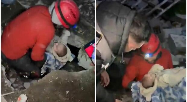 Turchia, bebè di 7 mesi salvato dopo 140 ore intrappolato sotto le macerie: il miracolo nella zona di Hatay