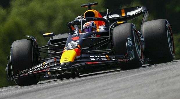 Max Verstappen sul circuito di proprietà della Red Bull in Austria