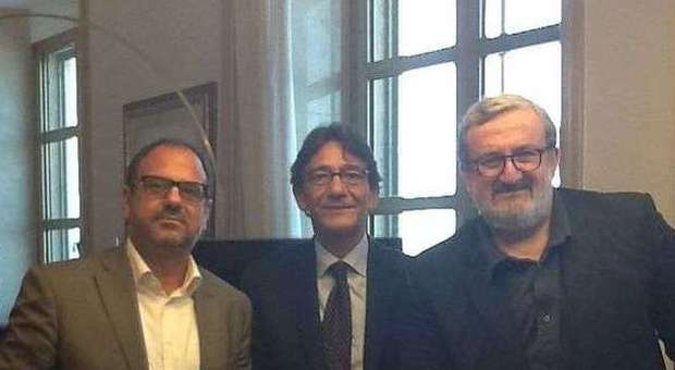 Alfredo Prete, Claudio Scamardella e Michele Emiliano