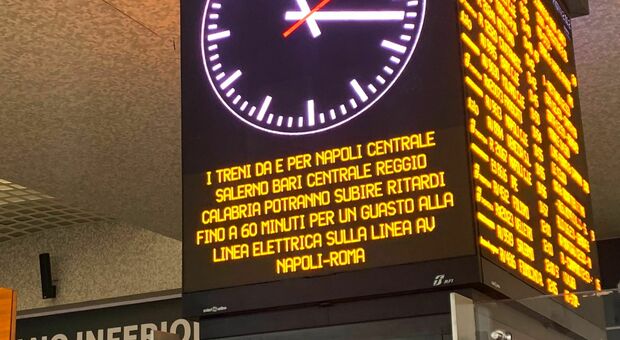 Roma Napoli, treni in ritardo per problema alla linea elettrica: convogli riprogrammati via Cassino o via Formia