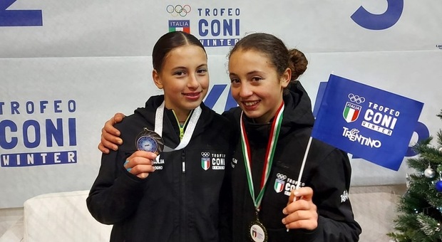 Da Trieste a Claut sul ghiaccio, l'orgoglio delle gemelle Ara al Trofeo Coni Winter