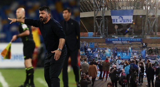 Napoli, Gattuso: «Giusti i tributi a Maradona, ma troppa gente senza mascherina: dobbiamo fare i bravi»