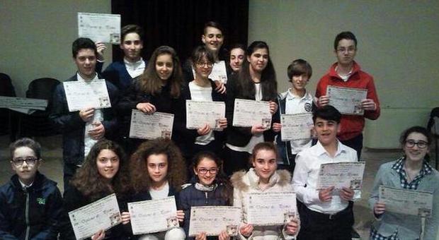 Gli alunni della scuola Nardi fanno incetta di premi a San Severino