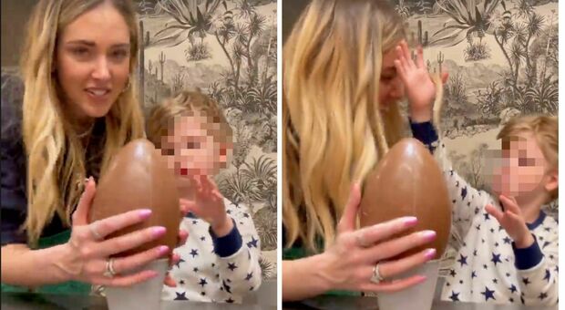 Chiara Ferragni, il tutorial per aprire l'uovo di Pasqua: ecco la reazione di Leone