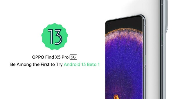 Oppo Find X5 riceverà presto la Beta di Android 13