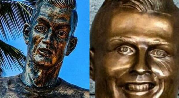 Cristiano Ronaldo e la maledizione delle statue brutte: quella in India fa rabbrividire il web