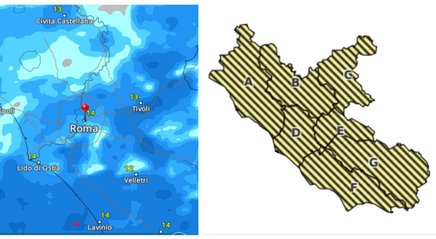 Maltempo, scatta l'allerta gialla nel Lazio: precipitazioni e temporali in arrivo nei prossimi giorni