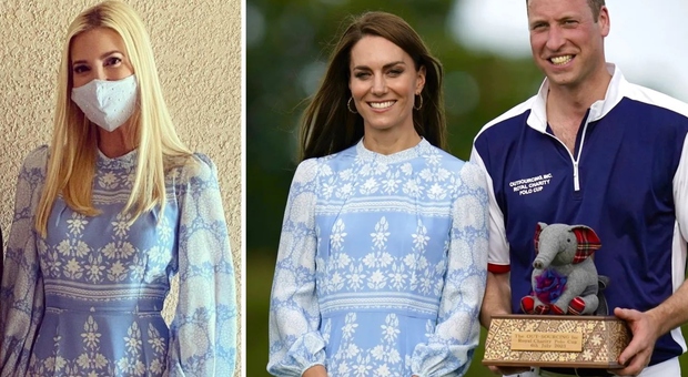 Kate copia Ivanka Trump? L'abito fiordaliso (da 643 euro) per la partita di polo per beneficenza «è lo stesso della figlia dell'ex presidente Usa»