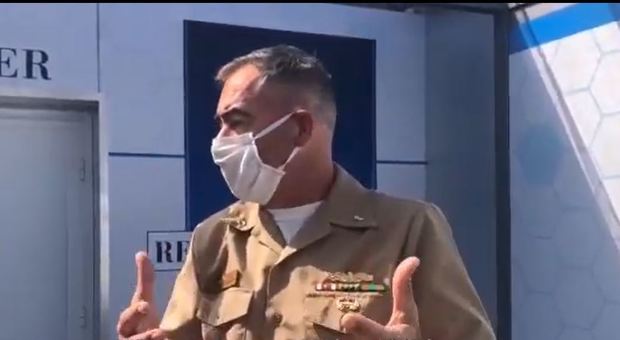 La U.S. Navy in visita al Covid Center dell’Ospedale del Mare