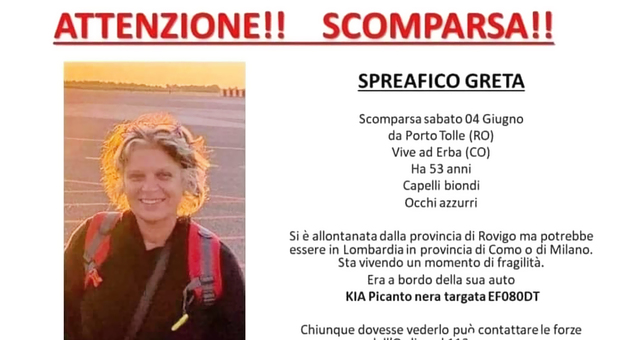 La procura di Rovigo: «La cantante Greta Spreafico è stata sequestrata»