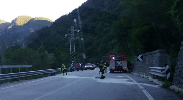 L'incidente a Dogna sulla statale 13 Pontebbana