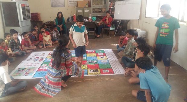 I bambini di un centro dell'ONG SPYM, in India