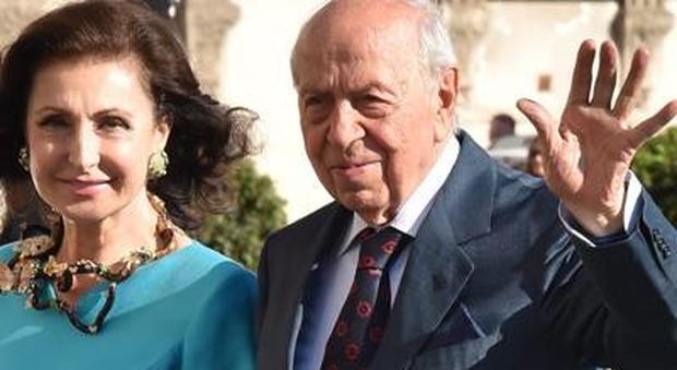 Lamberto Dini nella foto con la moglie Donatella Pasquali Zingone