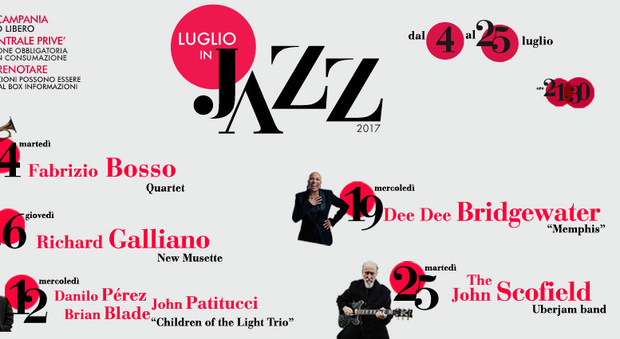 Luglio in Jazz 2017, da Bosso a Galliano estate in musica al «Campania»