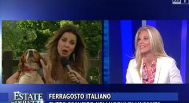 Alba Parietti nervosa, battibecco in diretta con la conduttrice Rai Eleonora Daniele