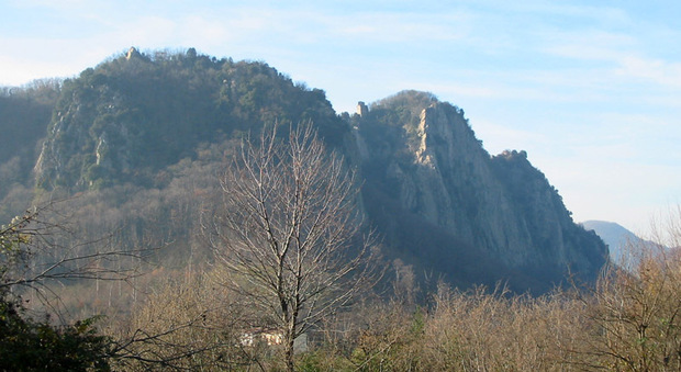 La parete di rocca di Rocca Pendice