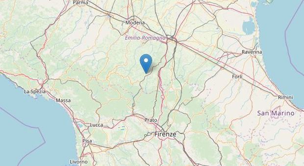 Terremoto tra Bologna e Pistoia: scossa di magnitudo 3.2