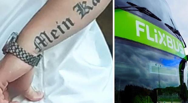 Flixbus, autista italiano guidava con tatuaggio nazista: sdegno social, l'azienda lo sospende