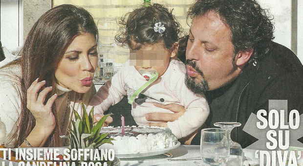 Enrico Brignano e Flora Canto, primo compleanno della figlia Martina