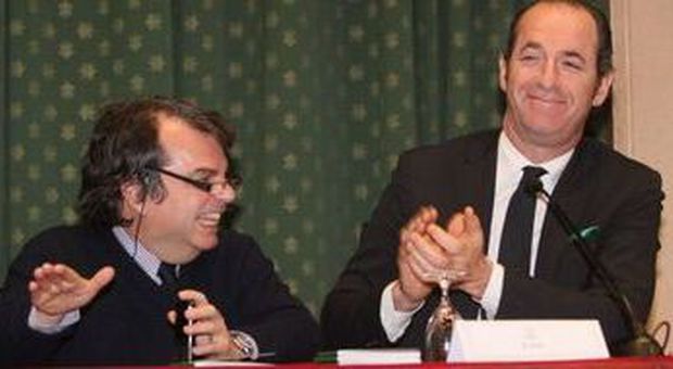 Renato Brunetta e Luca Zaia: ora soltanto il secondo sorride (Candid Camera)