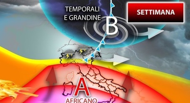 Meteo in Italia: caldo torrido e maltempo dividono lo stivale