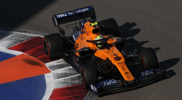 La McLaren di Lando Norris