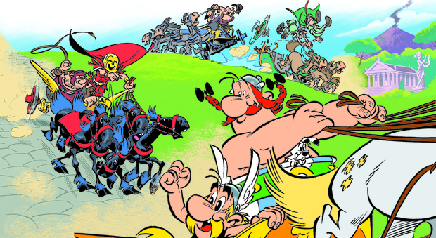 Asterix e Obelix tornano in pista con la “Corsa d'Italia”: presentato a Franceschini il volume numero 37