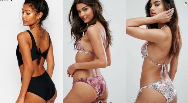 Modelle in bikini con le smagliature: Asos non ritocca le foto e il web impazzisce