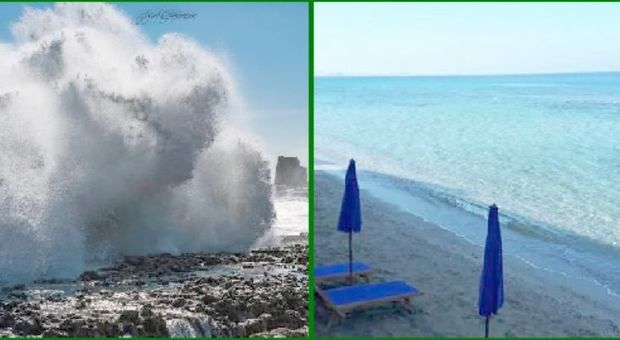 L'eterna rivalità tra Jonio e Adriatico: tempesta e mare da favola nello stesso giorno