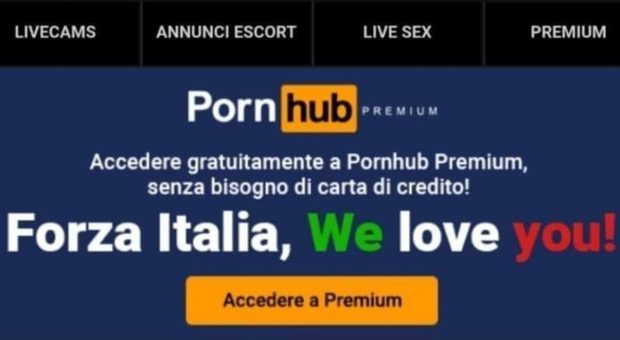 Coronavirus, Pornhub offre il servizio Premium gratis in tutta Italia