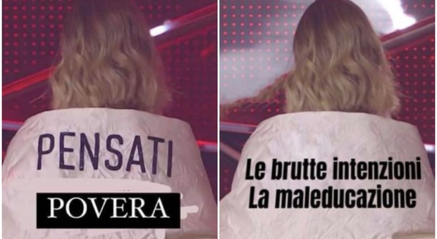 Chiara Ferragni, la scritta a Sanremo diventa un meme: da «pensati povera» alla citazione di Morgan