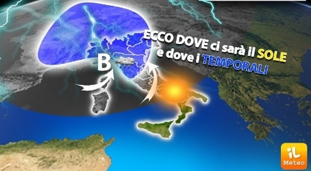 Meteo, il 25 aprile Italia spaccata in due: piogge al Nord, ma al Sud punte di 27°