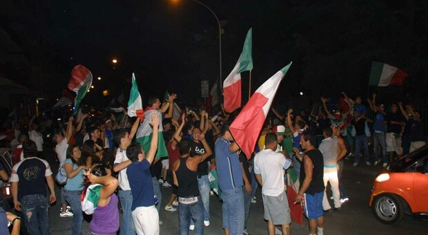 I festeggiamenti per la vittoria dell'Italia nel 2006