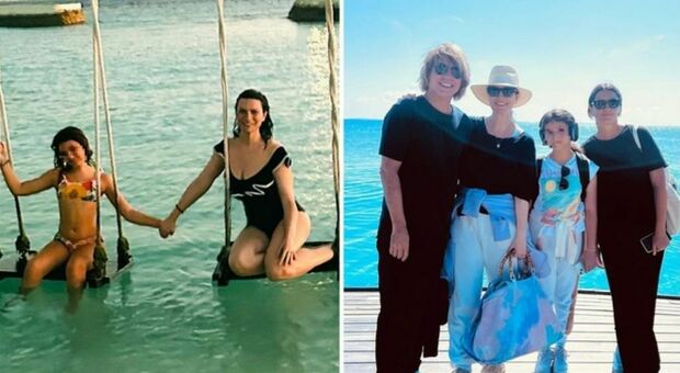 Laura Pausini, la foto in vacanza con la figlia Paola e Matilde scatena i commenti: «È la tata?». La risposta della star