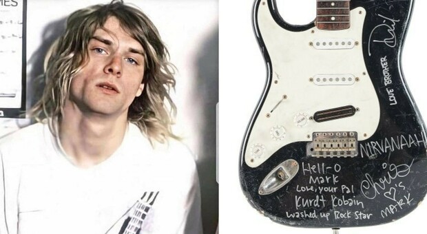 Kurt Cobain, chitarra distrutta sul palco a Seattle messa all'asta per 600mila dollari