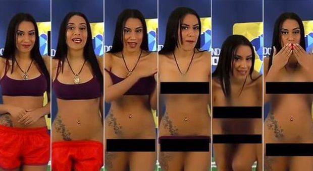 Il Venezuela vince 1-0 contro la Colombia, la sexy presentatrice nuda in diretta tv
