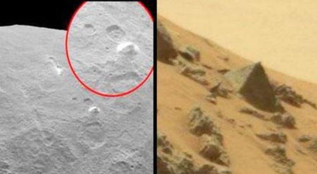 Le piramidi scoperte sull'asteroide Cerere e su Marte