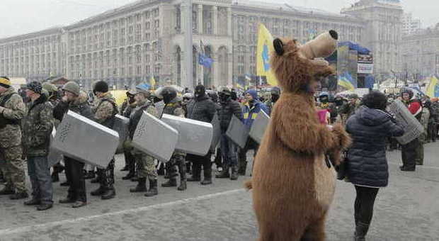 Manifestanti a KIev