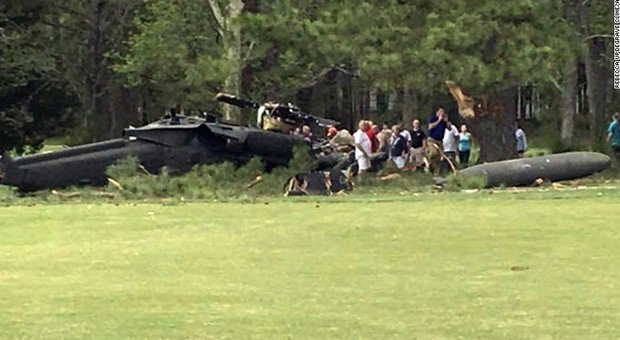 Le prime immagini dell'elicottero militare caduto