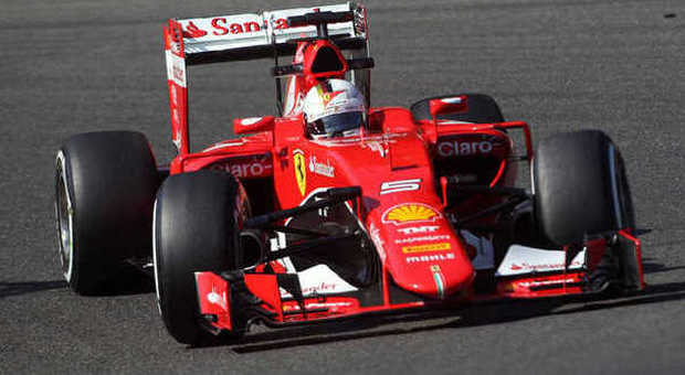 La Ferrari di Sebastian Vettel a Spa