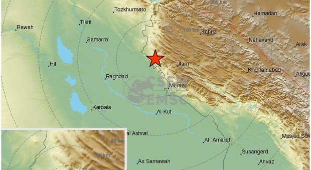 Terremoto, serie di forti scosse in Iran e Iraq: magnitudo compresa tra 4.9 e 5.5