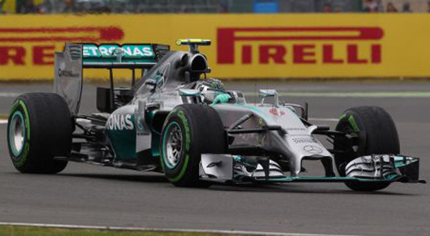 La Mercedes di Nico Rosberg a Silverstone