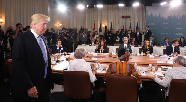 Trump lascia il G7 in anticipo: «Andrò da Kim per una missione di pace»
