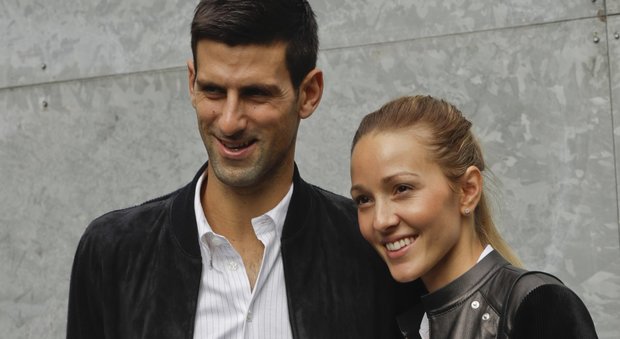 Novak Djokovic con la moglie Jelena