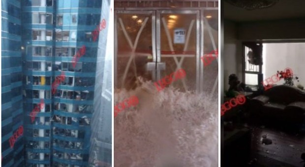 Tifone Mangkhut su Hong Kong, italiani prigionieri negli hotel: «500 voli cancellati, il vento frantuma le nostre finestre»
