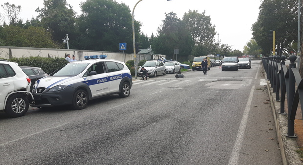 Le auto coinvolte nell'incidente in via Douhet