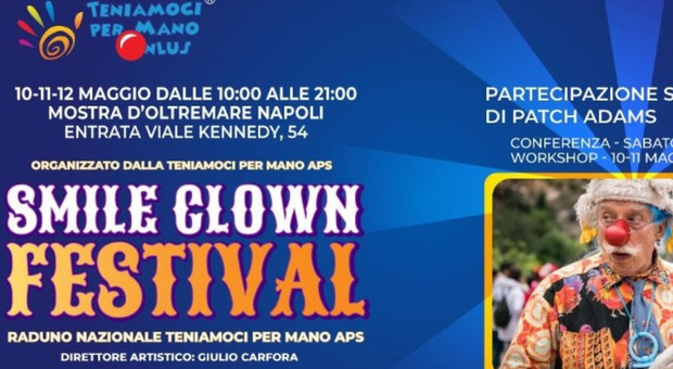 Clownterapia, Teniamoci per mano onlus invita l'inventore Patch Adams al raduno alla Mostra d'Oltremare di Napoli